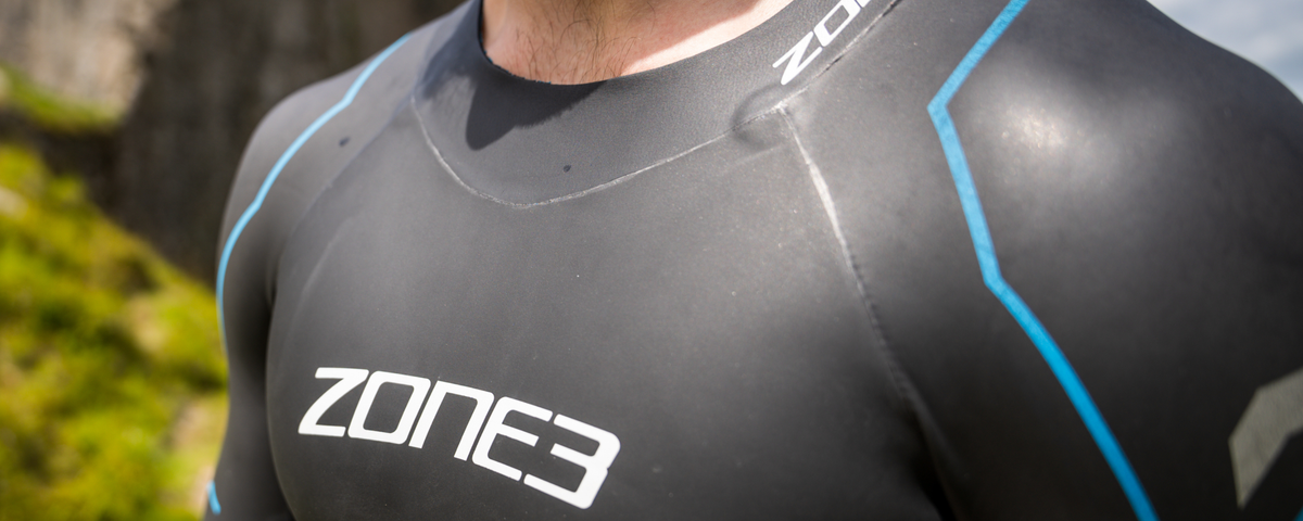close of the Advance Wetsuit of the collar