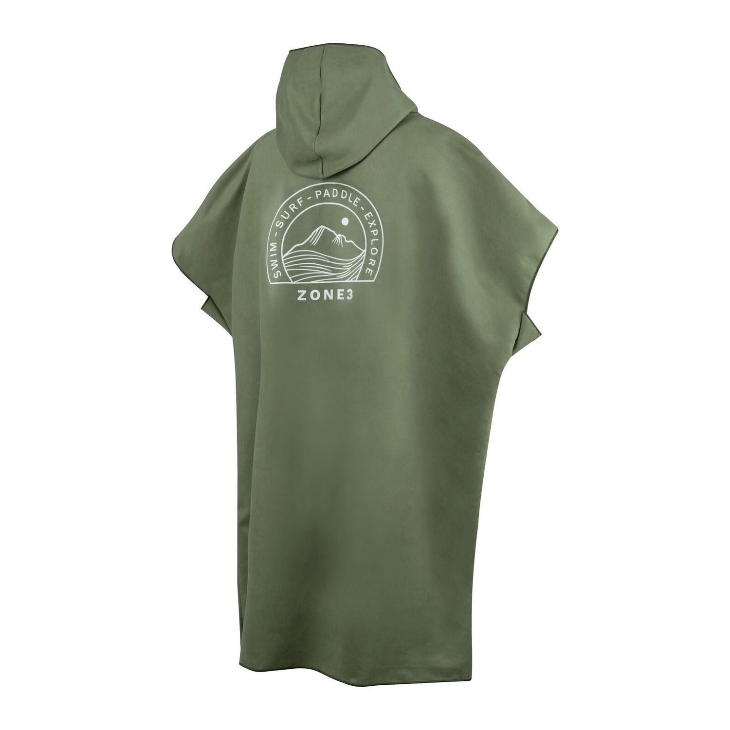 Poncho de microfibra caqui