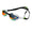 Gafas de natación de competición Volare Streamline, con montura blanca y lentes espejadas naranjas.