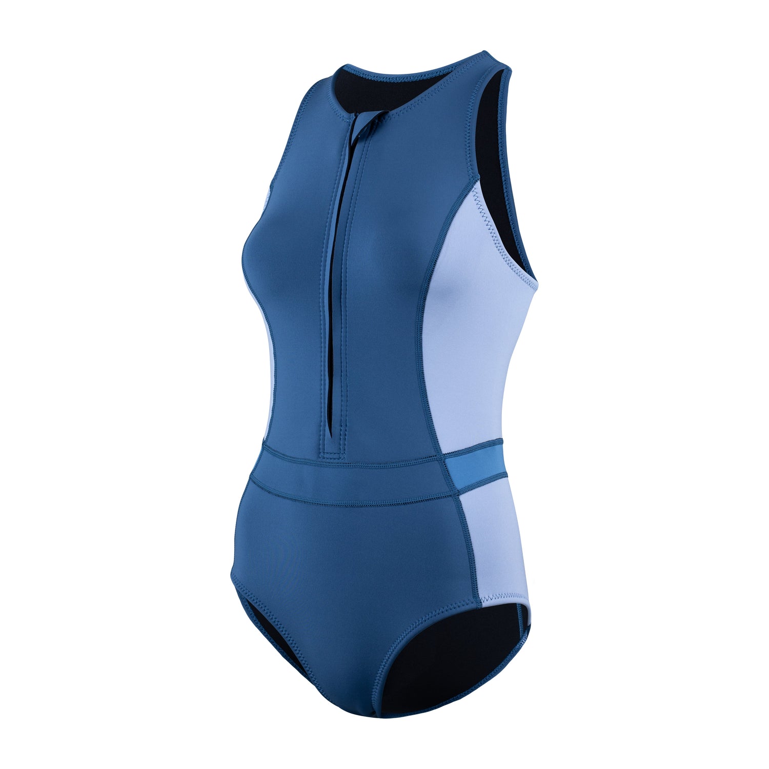 Fato de mergulho Yulex® sem mangas para mulher em neoprene azul