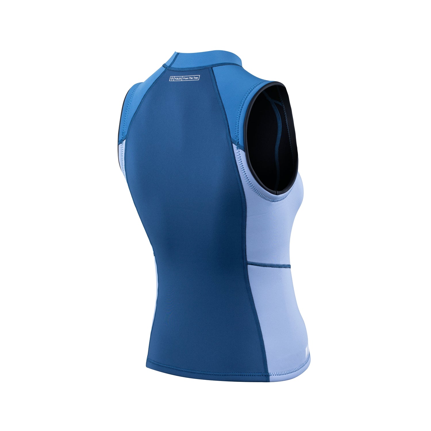 Colete de mulher em neoprene azul Yulex®